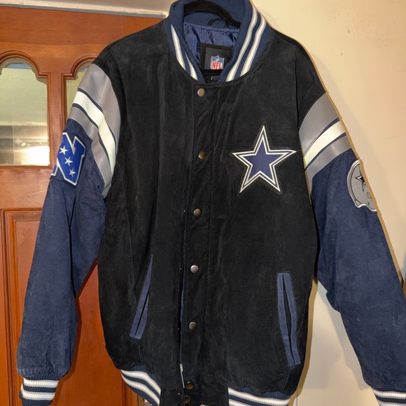 NFL Star Logo Men's Bomber Jacket - Black and Blue